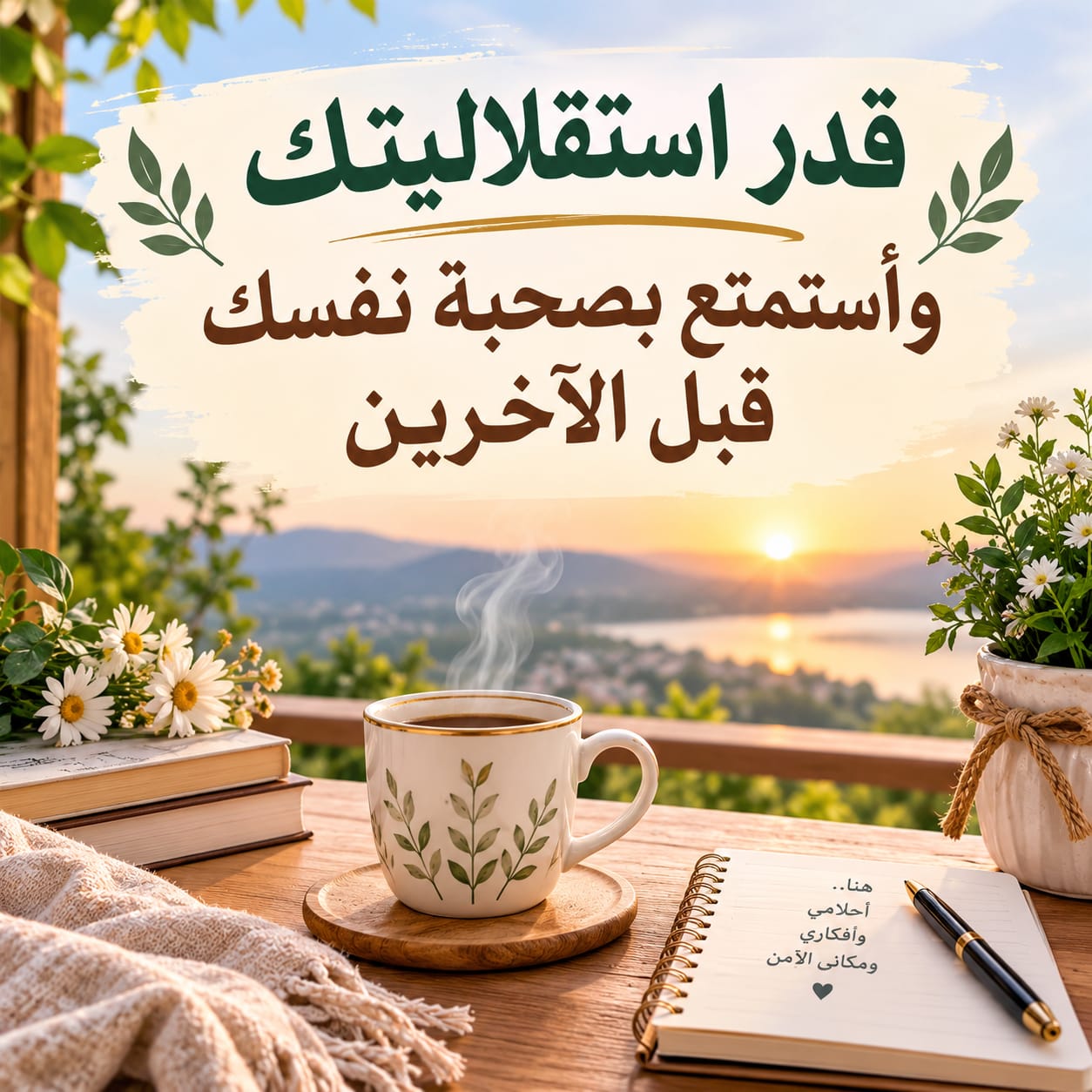 ((قدّر استقلاليتك واستمتع بصحبة نفسك قبل الآخرين))